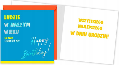Kartolinë urimi Quadro QR-007 Birthday, me humor, me zarf, blu
