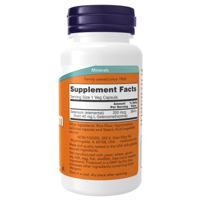 Selenium 200 mcg NOW Foods, 90 kapsula