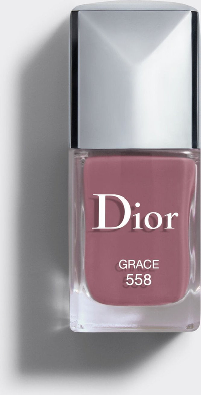 Llak thonjsh Dior Vernis 558 Grace, efekt xhel, rri gjatë në thonj, rozë neutrale