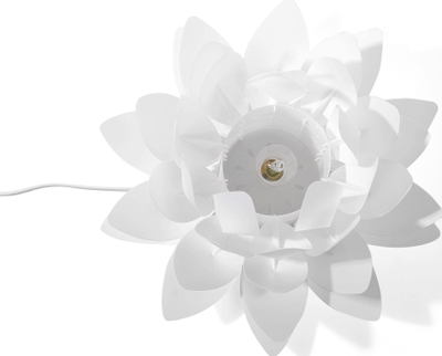 Lampë tavoline Beliani Flower Musone, 30cm, plastike, e bardhë