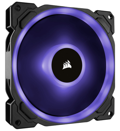 Кулер вентилатори за куќиште Corsair LL Series RGB, 140mm PWM, сет со 2 парчиња, црни