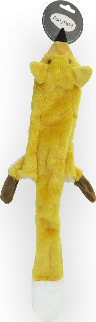 Lodër pelushi për qen Party Pets Skinnies Fox, 55 cm, me zhurmë, portokalli