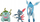 Set figura Pokemon Battle Figure Jazwares, 3 copa, Bulbasaur Sneasel Glaceon, shumëngjyrëshe