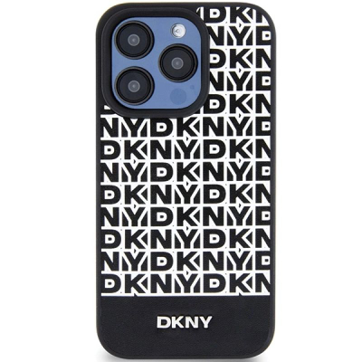 Mbulesë telefoni DKNY DKHMP15XPSOSPK për iPhone 15 Pro Max, hardcase lëkurë, me MagSafe, e zezë