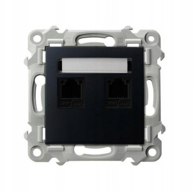 Prizë telefonike dyfishe SZAFIR GPT-2ZN/m/33 T2UK, porta të pavarura, black metallic