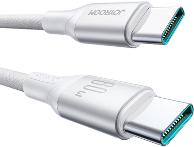 Kabllo karikimi Joyroom Flash Series, USB C në USB C, 60W, 1m, e bardhë
