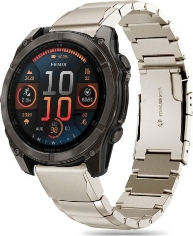 Byzylyk çeliku Tech-Protect SteelBand për Garmin Fenix 5X 6X 7X 8, 26mm, argjendtë