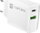 Karikues universal Natec Ribera 20W, 1x USB A, 1x USB C, i bardhë