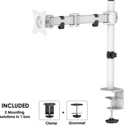Krah tavoline për monitor Neomounts NM-D135WHITE, 10"-30", i bardhë