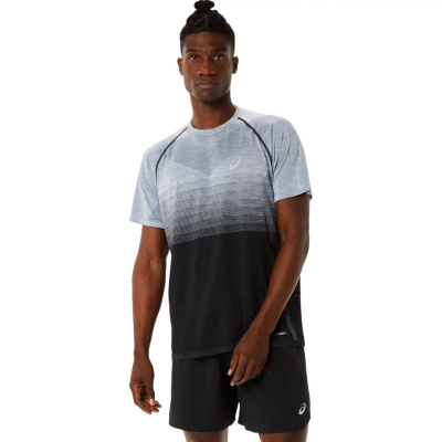 Спортска маица ASICS SEAMLESS SS TOP, мажи, со кратки ракави, сина