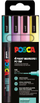 Set markera POSCA PC3M, majë 1 mm, 4 copë, ngjyra pastel
