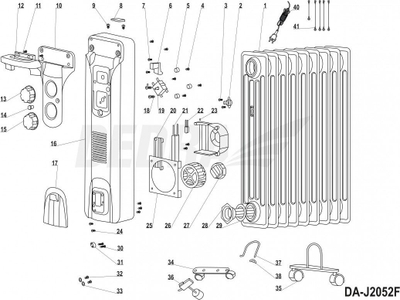 Termostat ngrohëse me vaj Dedra 113, për radiator elektrik, metalik, ngjyrë argjendi