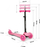 Trotinet për kalamaj Ricokids, me 3 rrota LED, deri 25 kg, rozë