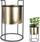 Vazo zbukuruese Vilde Flowerpot, metal, 26 cm, ngjyrë ari