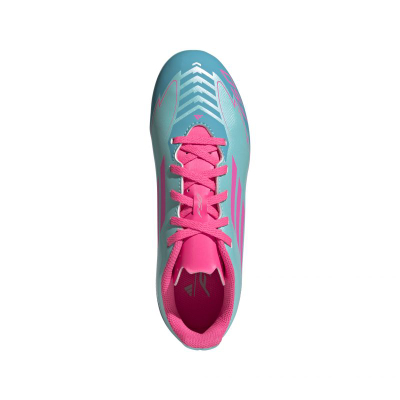 Këpucë futbolli Adidas F50 Club Messi Jr IH0932, për kalamaj, për bar natyral edhe artificial, blu rozë