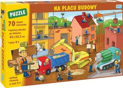 Puzzle Wydawnictwo Jako On the Construction Site, 70 copa, 45 x 32.5 cm, shumengjyrësh