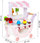 Karrocë lodër druri ECOTOYS Wooden Ice Cream Shop Cart, edukative, për kalamaj 3+, shumëngjyrëshe