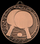 Medalje bronzi pingpong MMC4511, 45mm, motiv tenis tavoline, ngjyrë bronzi