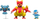 Set figurash Pokémon Jazwares Battle Figure 3 Pack, Piplup Misdreavus Magmar, 5 cm dhe 7.5 cm, shumëngjyrëshe