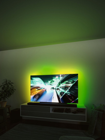 Shirit LED Paulmann 78882, për TV 75", RGB Dynamic Rainbow, USB, i zi