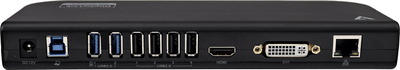 Dok stacion për laptop V7 UDDS2, USB 3.2, HDMI DVI, i zi