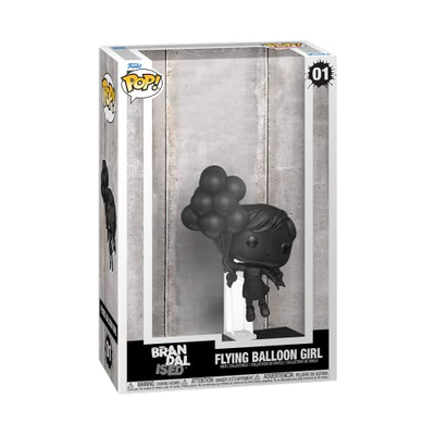 Figurë koleksionuese Funko POP Flying Balloon Girl, me bazë, e zezë monokrome