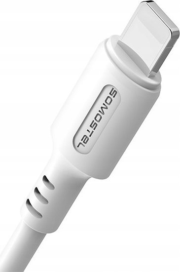 Kabllo karikimi Somostel USB C në Lightning, 20W 3.1A, 1.2m, e bardhë