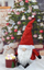 Figurë zbukurimi Saska Christmas Gnome Santa, 50 cm, me shkëlqim, e kuqe