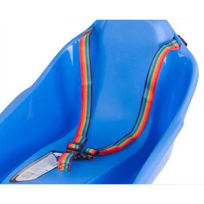 Slitë për kalamoj TOPO Bobsleigh, plastike, me rrip sigurimi, blu e çelët