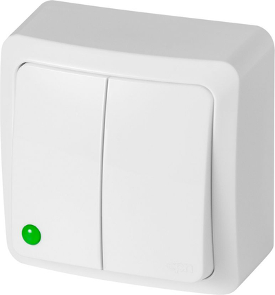 Çelës Elektro-Plast BERG, 10 AX, IP20, i bardhë