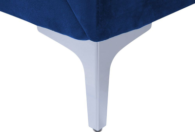 Divan 3-vendësh Beliani Fenes, kadife, këmbë metal, blu navy