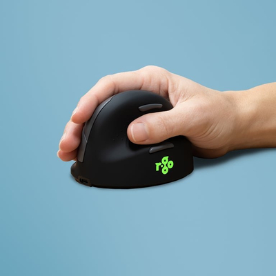 Ергономски глушец R-Go Tools HE Break Small, со кабел, вертикален, црн