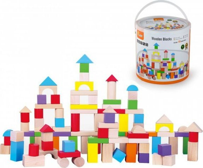 Blloqe druri Viga Toys 59697, 100 copë, me ngjyra
