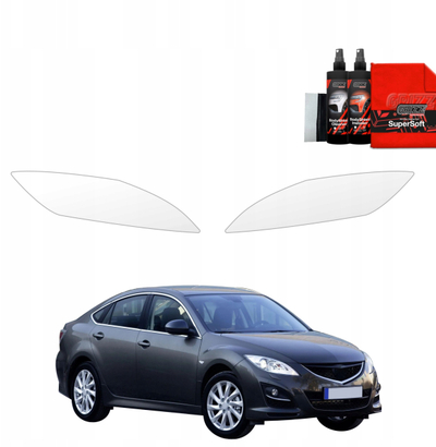 Folie mbrojtëse fenerësh GrizzGlass BodyShield Mazda 6 2 Sedan 4D 2010-2013, set 2in1, transparente