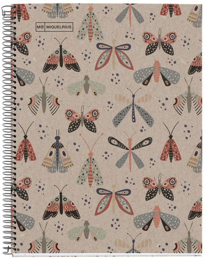 Bllok shënimesh Miquelrius ECO Butterfly, A4, me vija, 80 g