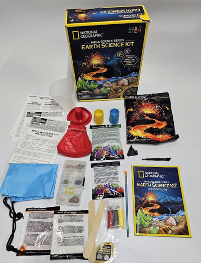 Сет за научни експерименти National Geographic Earth Science Kit, над 15 експерименти, STEM за деца, шарен