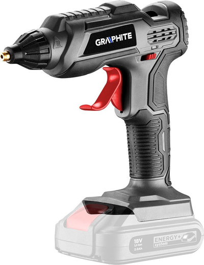Пиштол за лепење Graphite Energy+ 58G040, без кабел, 18V, црн