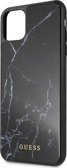 Mbulesë telefoni Guess Marble Pro për iPhone 11 Pro Max, TPU, mermer, e zezë
