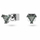 Vathë për femra Swarovski Stilla Ruthenium Plated Triangle, të hirtë