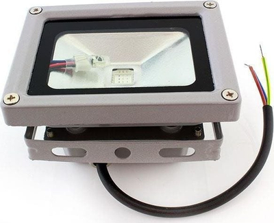 Reflektor LED Gonga RGB, 10W, telekomandë, gri