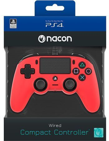 Контролер Nacon Compact, жичен, црвен