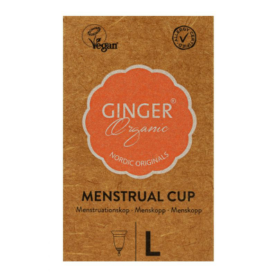 Kupë menstruale Ginger Organic, madhësia L, transparente