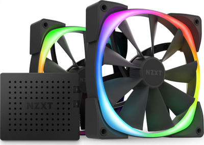 Ftohës Nzxt Aer RGB 2 140mm 2-pack + Hub (HF-2814C-TB)