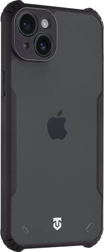 Kapak telefoni Tactical Quantum Stealth për Apple iPhone 15 Plus, TPU, i tejdukshëm me kornizë të zezë