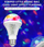 Llambë disko LED LBCRL, E27, RGB rrotulluese, e bardhë
