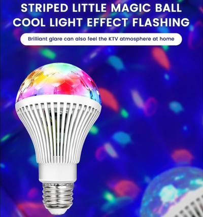 Llambë disko LED LBCRL, E27, RGB rrotulluese, e bardhë