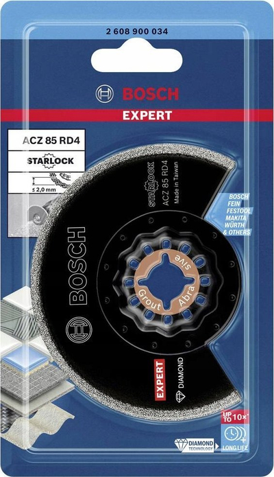 Teh sharrë segment Bosch Expert ACZ 85 RD4, diamanti, 85mm, për fugë dhe material abraziv