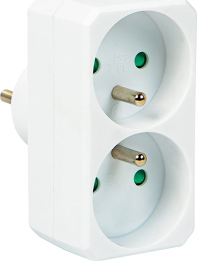 Shtrirës rryme Blow R-270P PR, 2 dalje, 16A 250V, i bardhë
