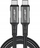 Kабел USB Acefast C1-09, USB-C во USB-C, 1m, сиво-црна