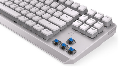 Tastierë Endorfy Thock TKL Pudding Onyx White Blue, Kailh Blue, US, e bardhë